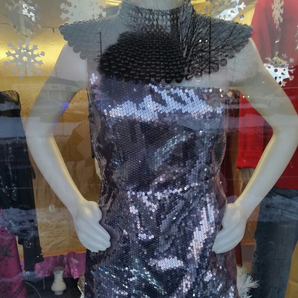 Silver sequins dress
